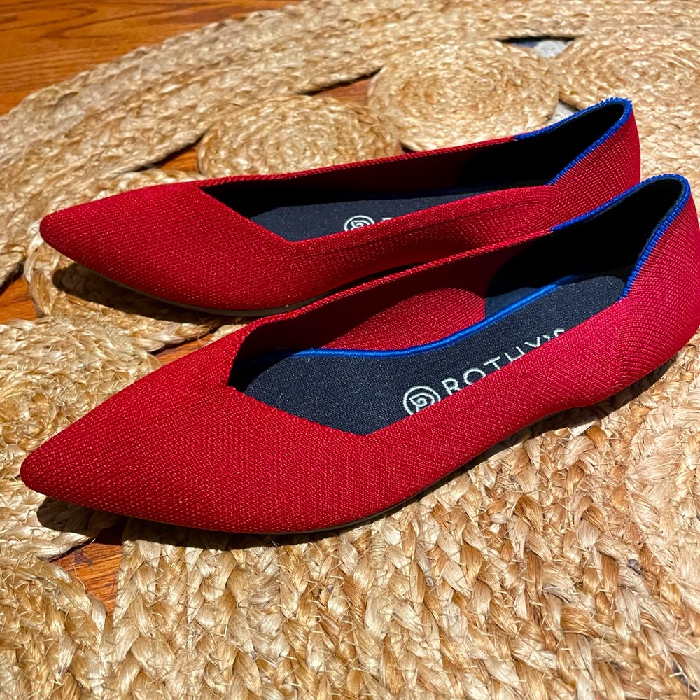 Rothy’s the Point Chili Red EUC 9.5